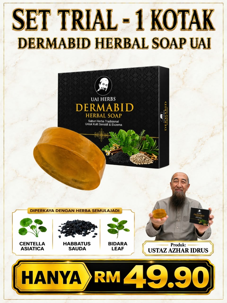 Set Trial 1 Kotak Dermabid Herbal Soap